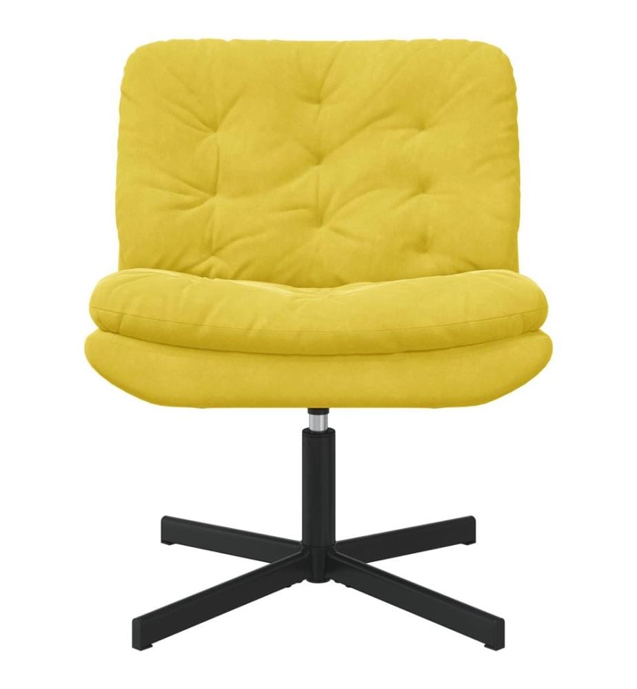 Fauteuil relaxant pivotant Jaune 63 x 75 x 76 cm Velours