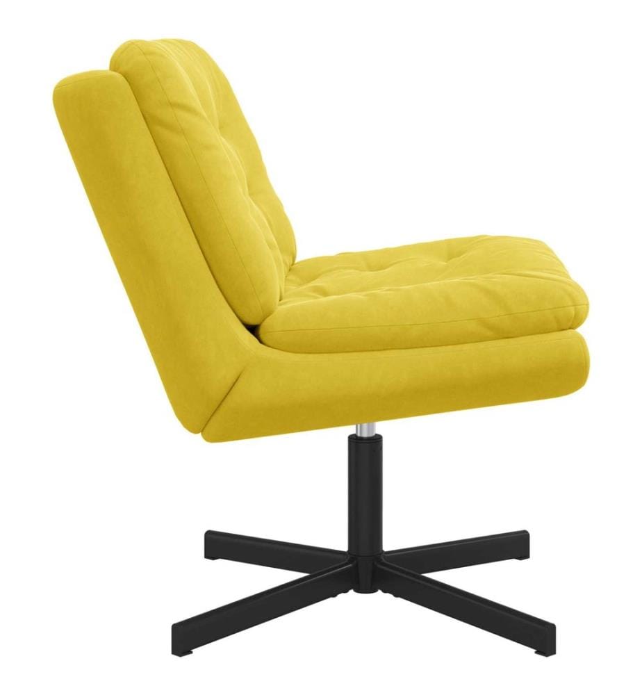 Fauteuil relaxant pivotant Jaune 63 x 75 x 76 cm Velours