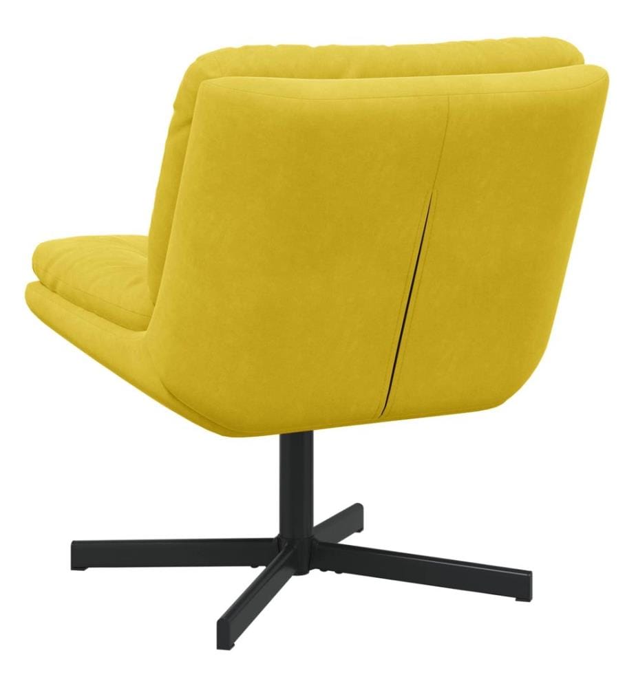 Fauteuil relaxant pivotant Jaune 63 x 75 x 76 cm Velours