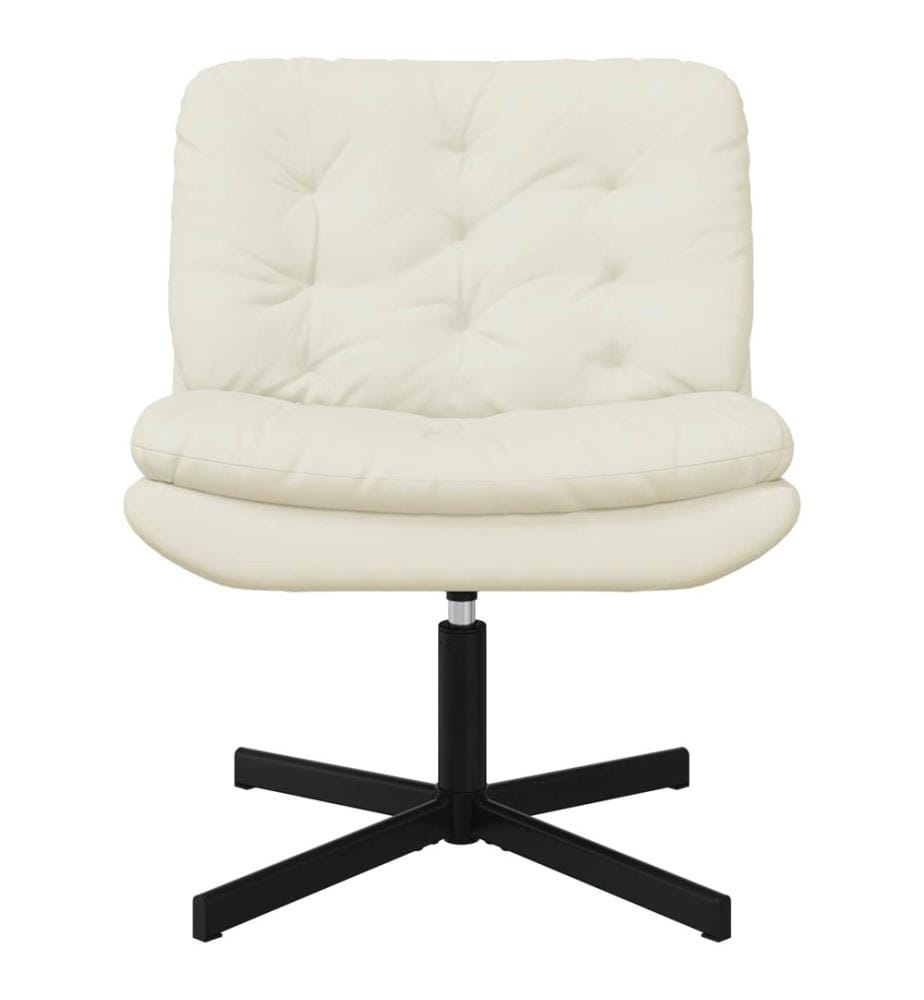 Drehender Entspannungsstuhl Creme 63 x 75 x 76 cm Samt