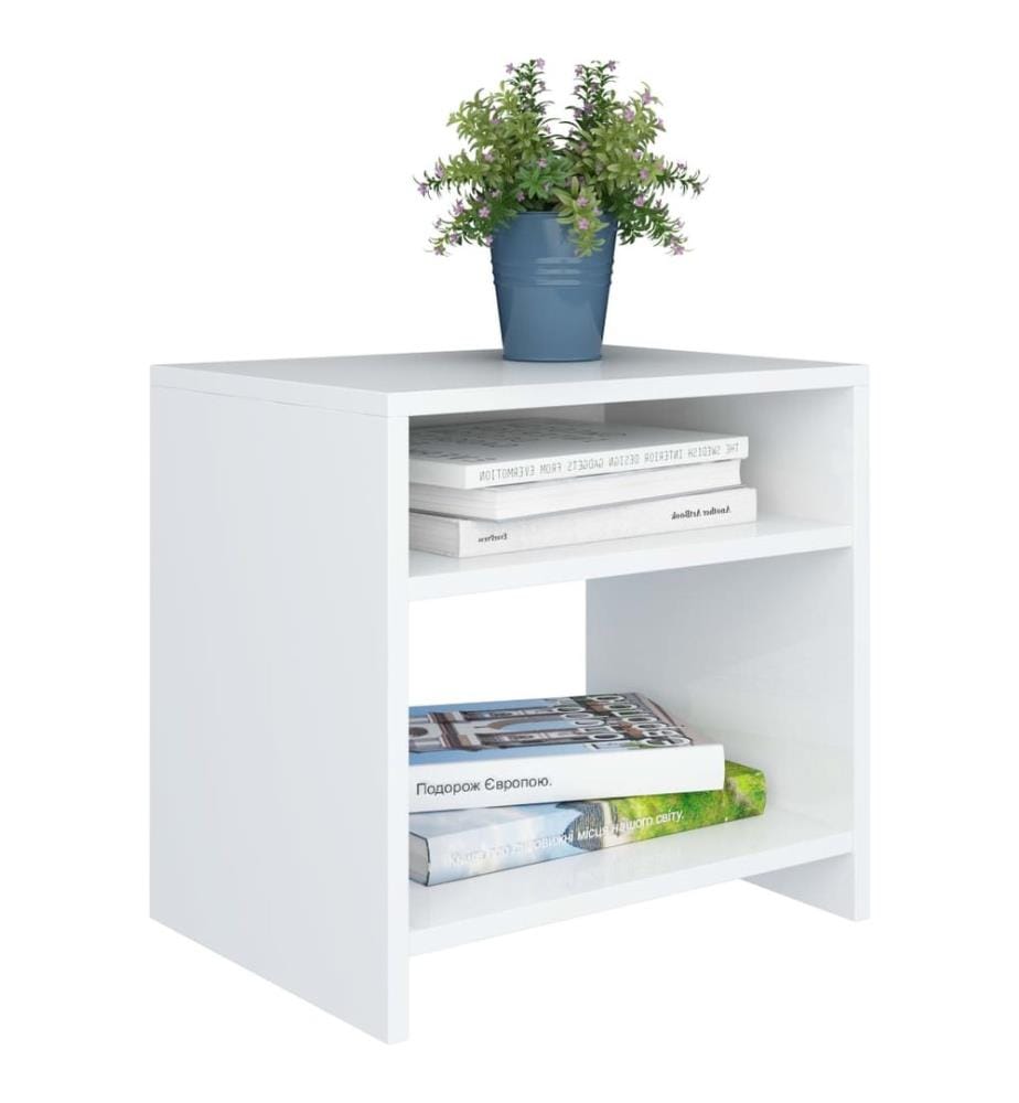 Nachttische 2 Stk. Weiss 40x30x40 cm Holzwerkstoff