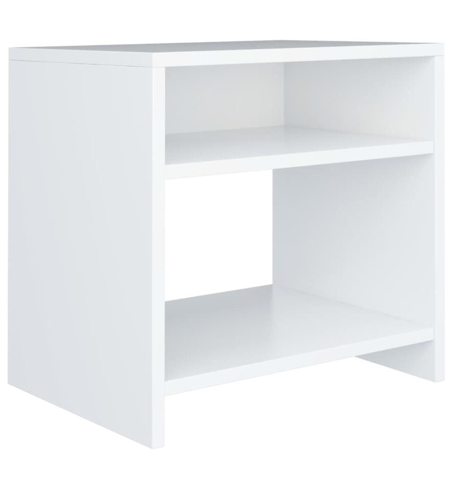 Nachttische 2 Stk. Weiss 40x30x40 cm Holzwerkstoff