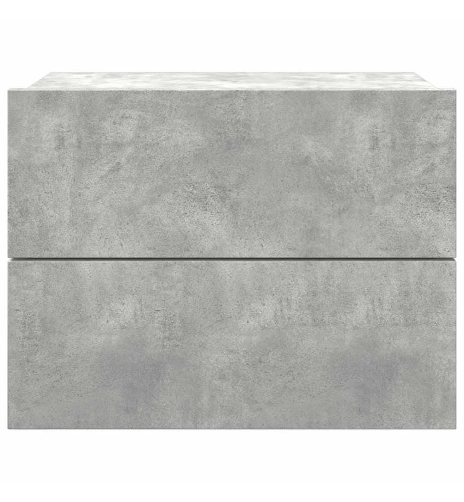 Table de chevet Gris béton 40x30x30 cm Bois ingénierie