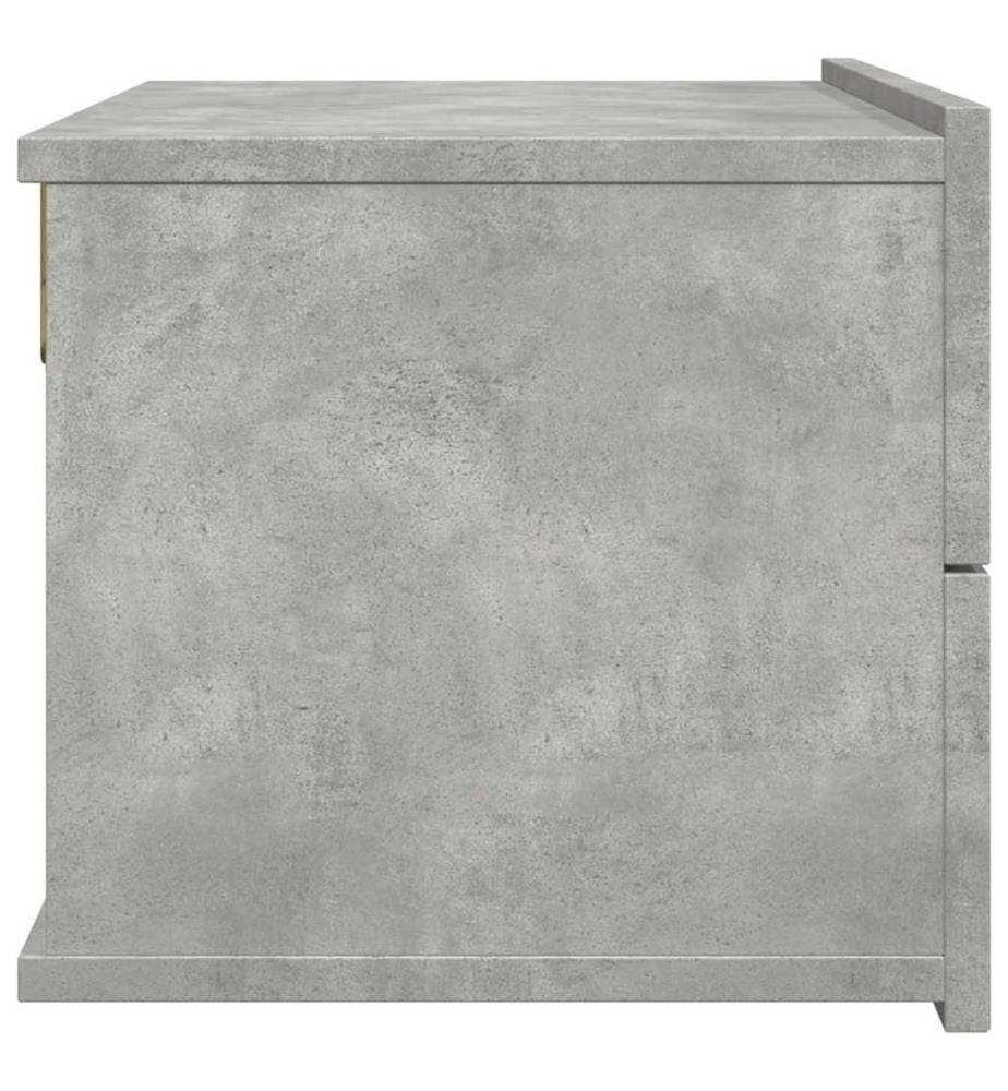 Table de chevet Gris béton 40x30x30 cm Bois ingénierie