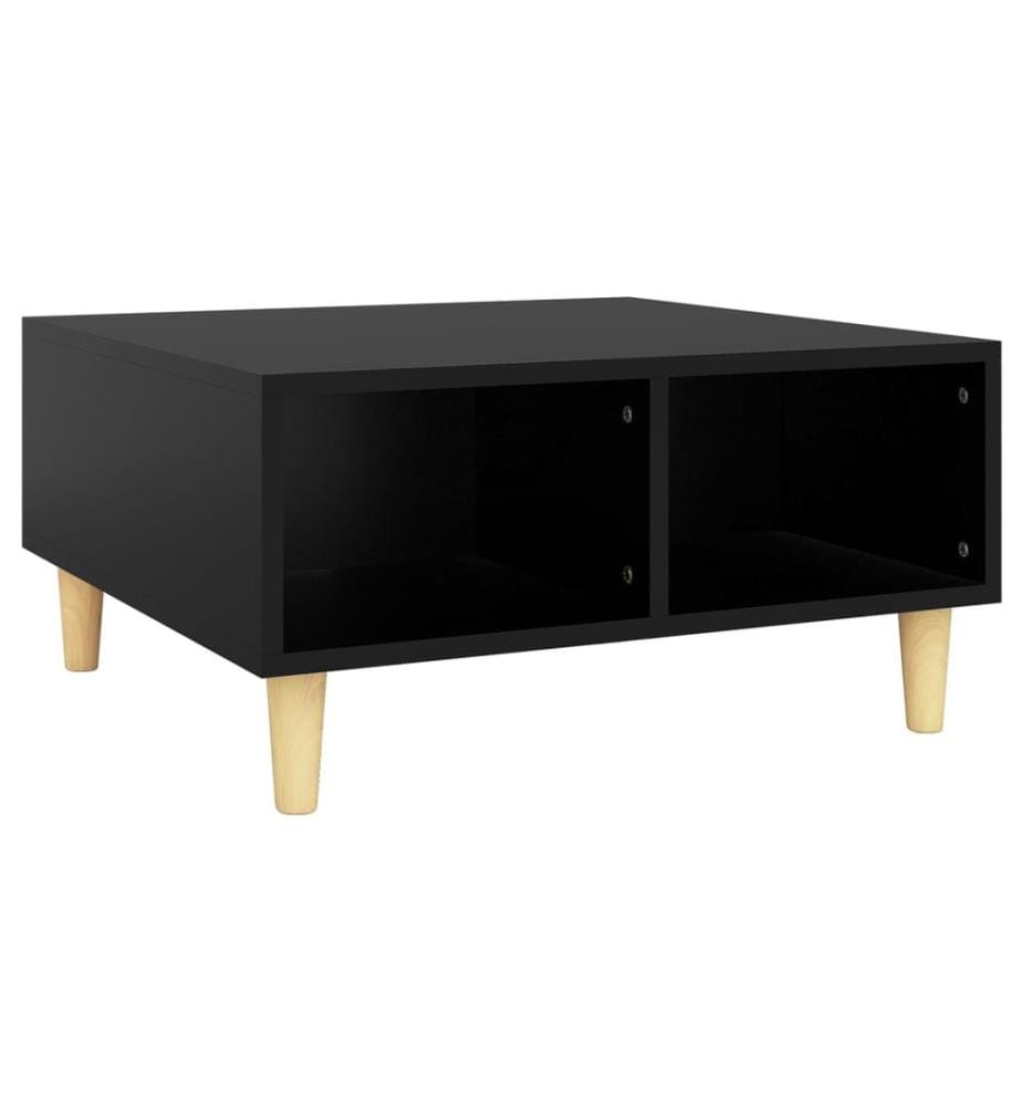 Table basse noir 60x60x30 cm bois d'ingénierie