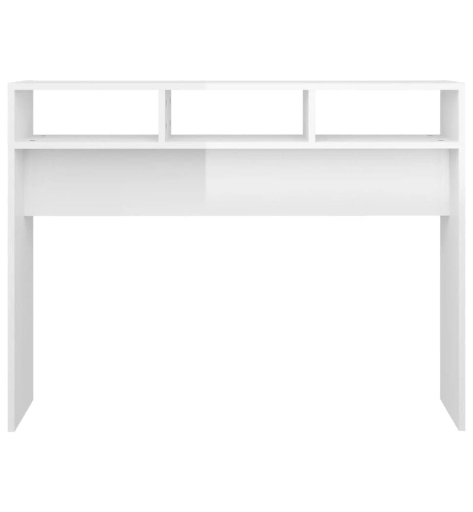 Konsolentisch Hochglanz-Weiss 105x30x80 cm Holzwerkstoff