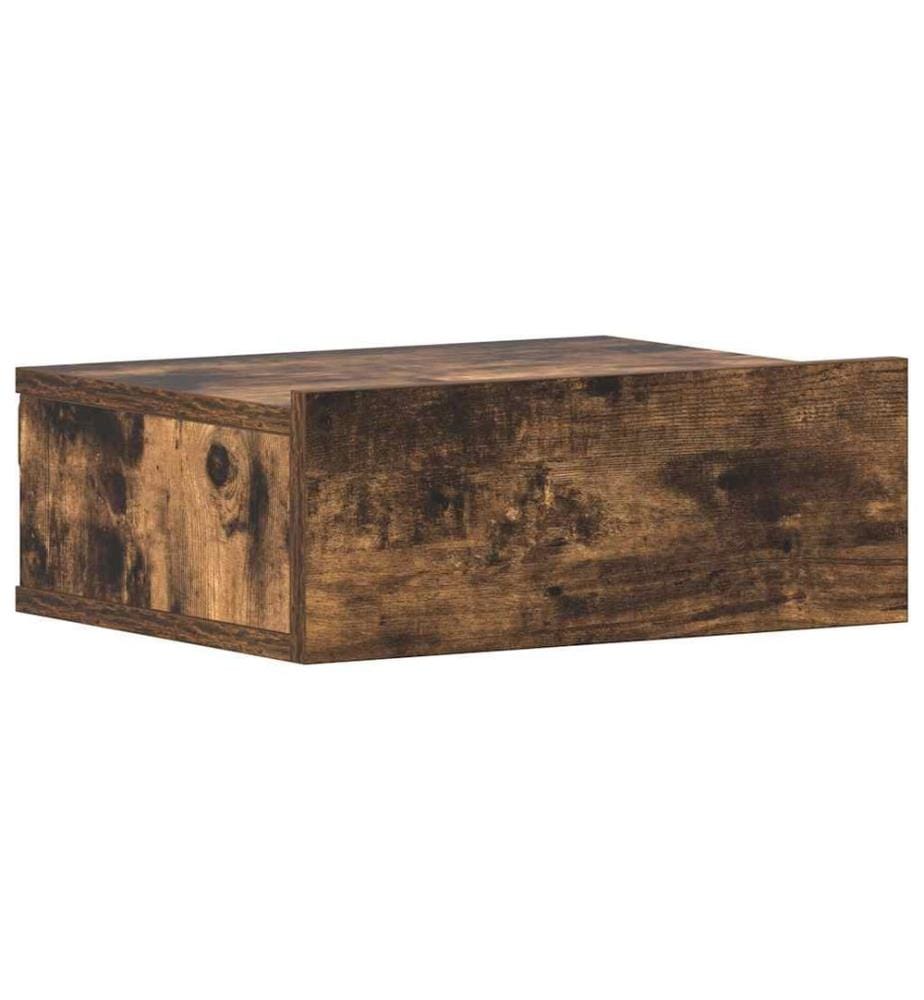 Hängender Nachttisch Räuchereiche 40x30x15 cm Holzwerkstoff