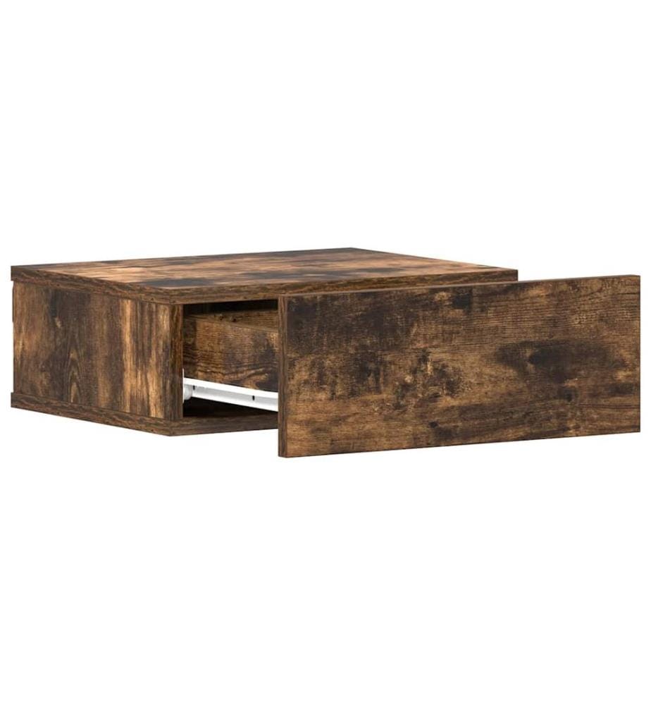 Hängender Nachttisch Räuchereiche 40x30x15 cm Holzwerkstoff