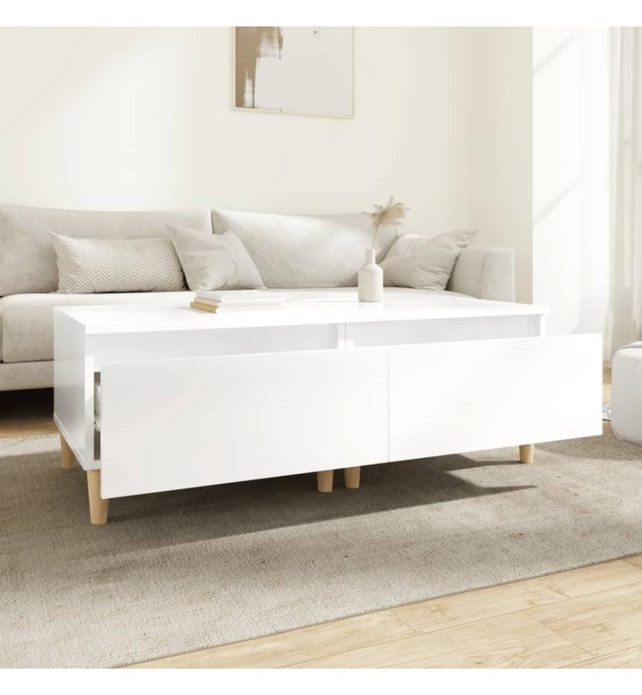 Beistelltische 2 Stk. Hochglanz-Weiss 50x46x35 cm Holzwerkstoff