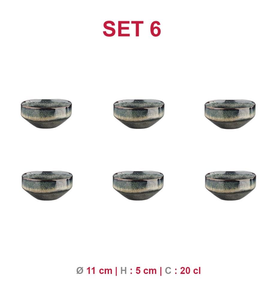 Set aus 6 Schalen Genesis Ø11 Cm - Terra