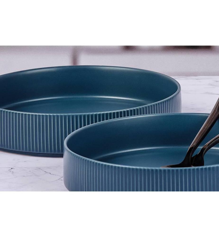 Tiefer Teller Scandi Ø21,5cm - 4 Teile - Marineblau