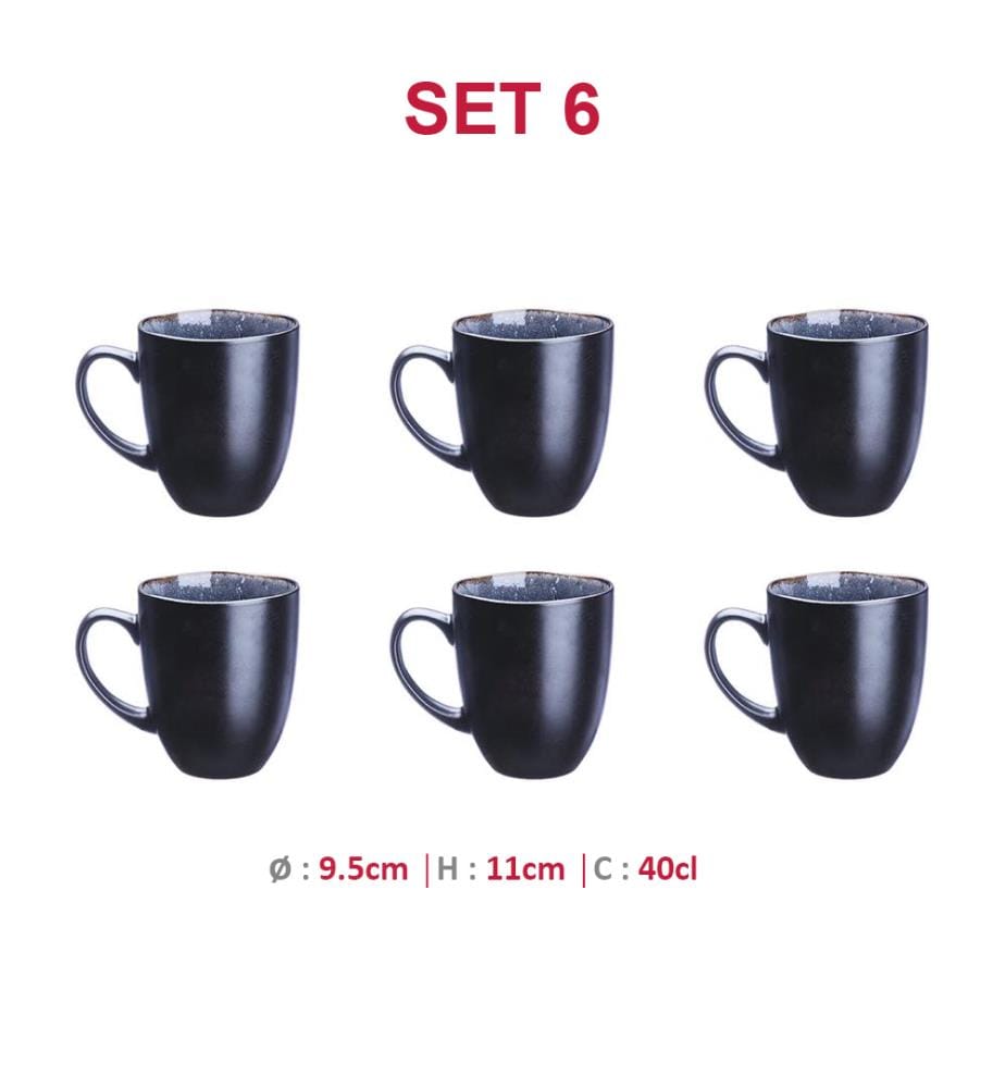 6er-Set Iris Becher 40 Cl - Nachtblau