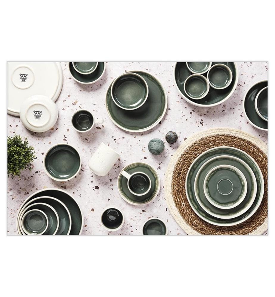 Service Les Essentiels Oxygen - 18 pièces - Vert de gris