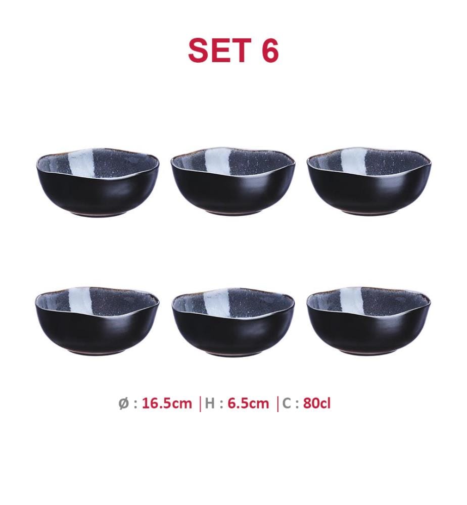6er-Set Schalen Iris Ø16,5 cm - Nachtblau