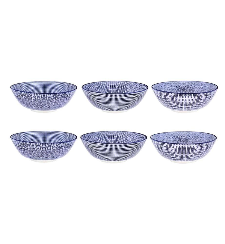Set aus 6 Schalen Ø21 Cm - Dunkelblau