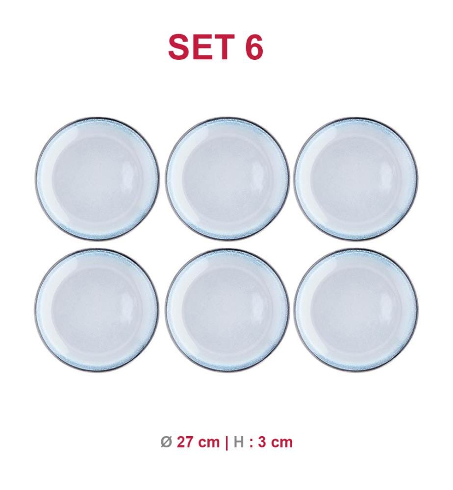 Set aus 6 Tellern Genesis Ø27 Cm - Meer