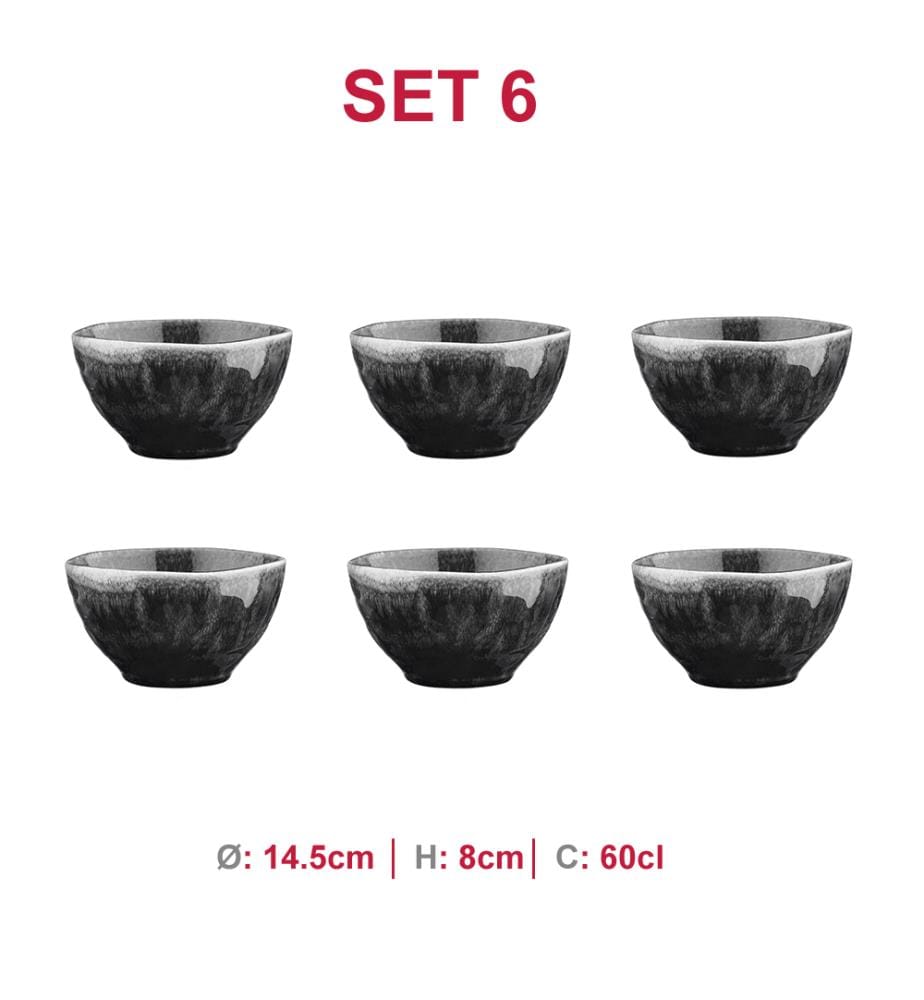 6er-Set Schalen Mond Ø14,5 Cm - Tinte