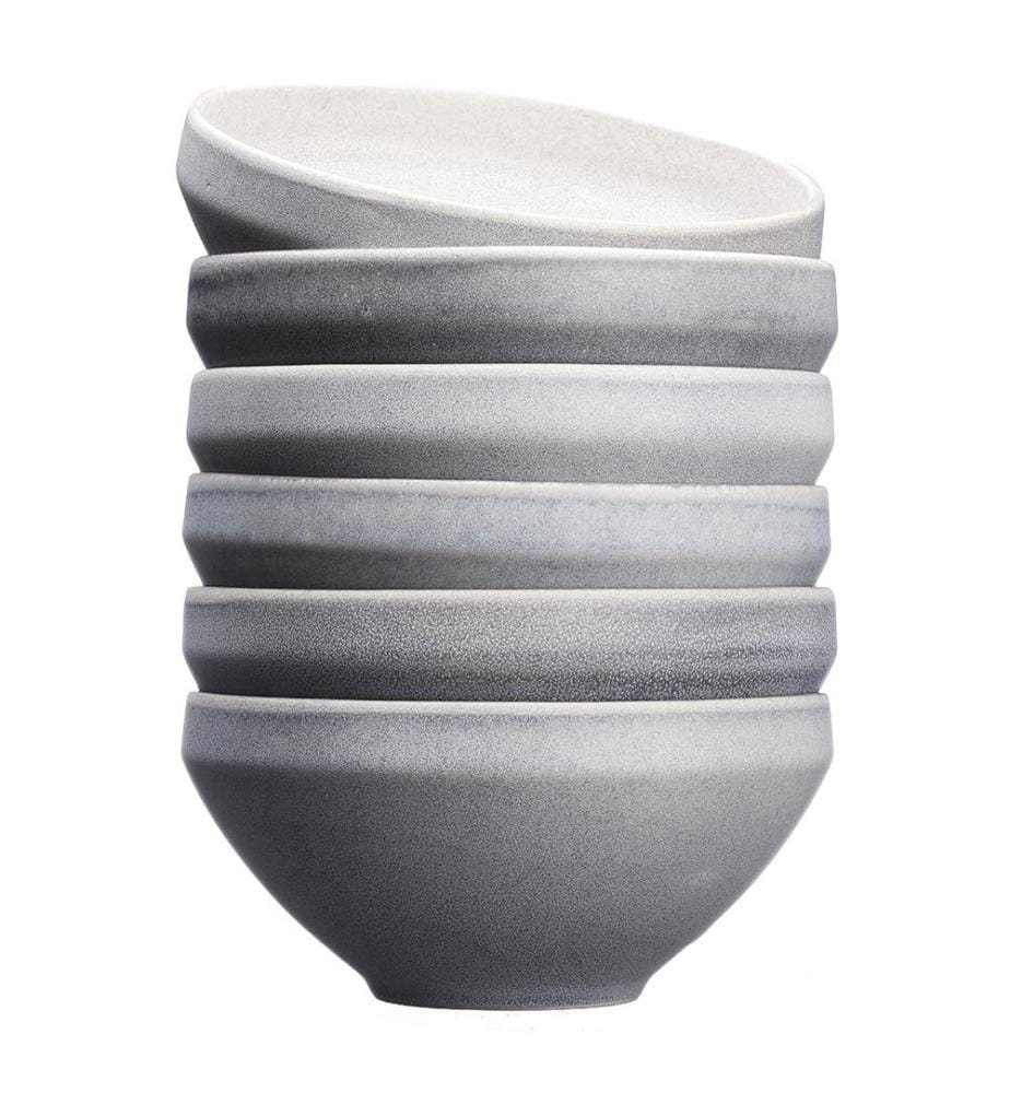 6er-Set Steinschalen Ø17,7 Cm - Moon Grey