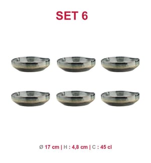 Set aus 6 Schalen Genesis Ø17 Cm - Terra