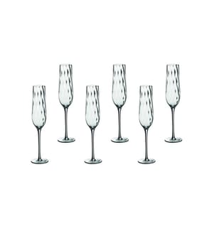 6 Sektgläser 26 cl STEN - 6er-Set - Transparent