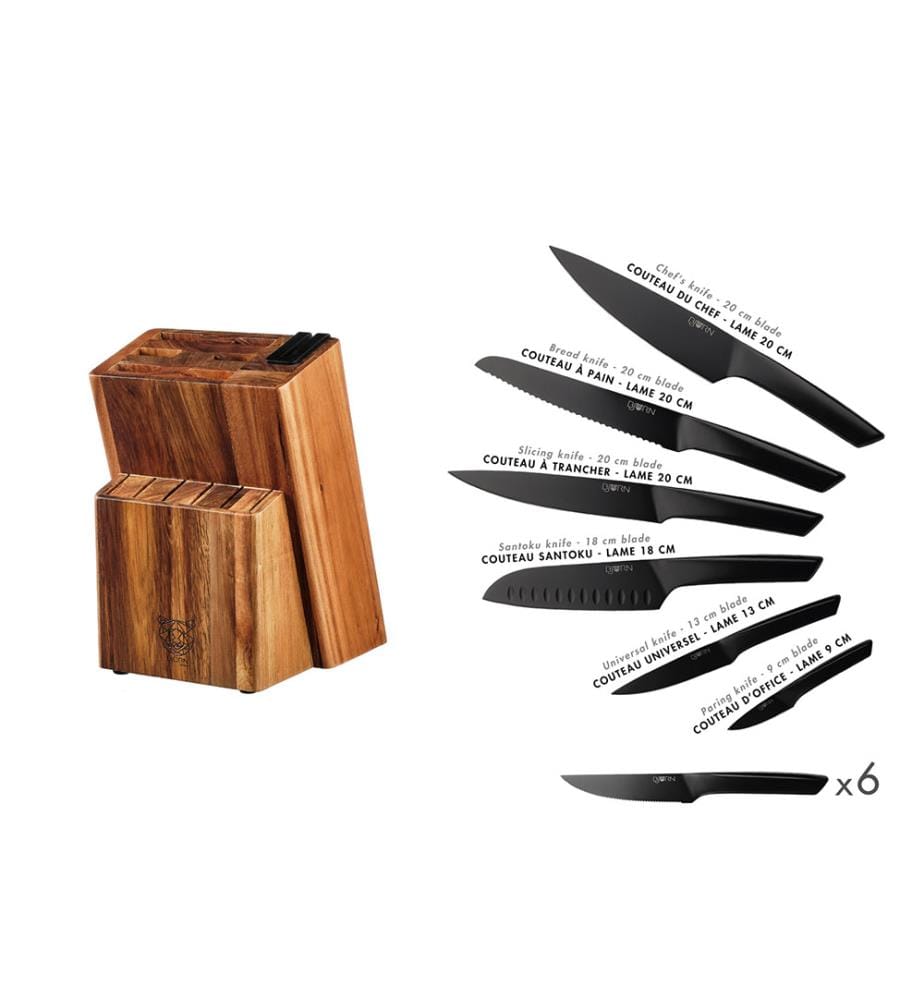 Jensen Loviisa Kitchen and Steak Knife Block - 14 Pieces