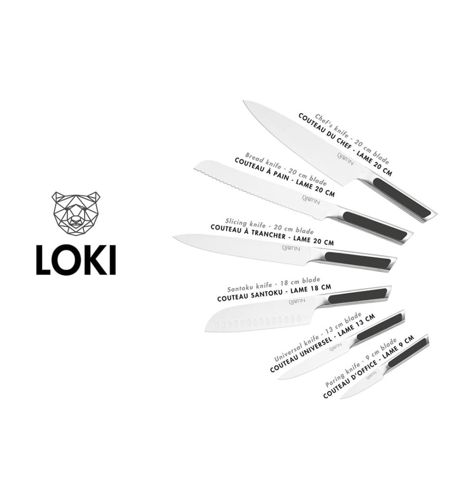 Loki Küchenmesser Set, 6 tlg.