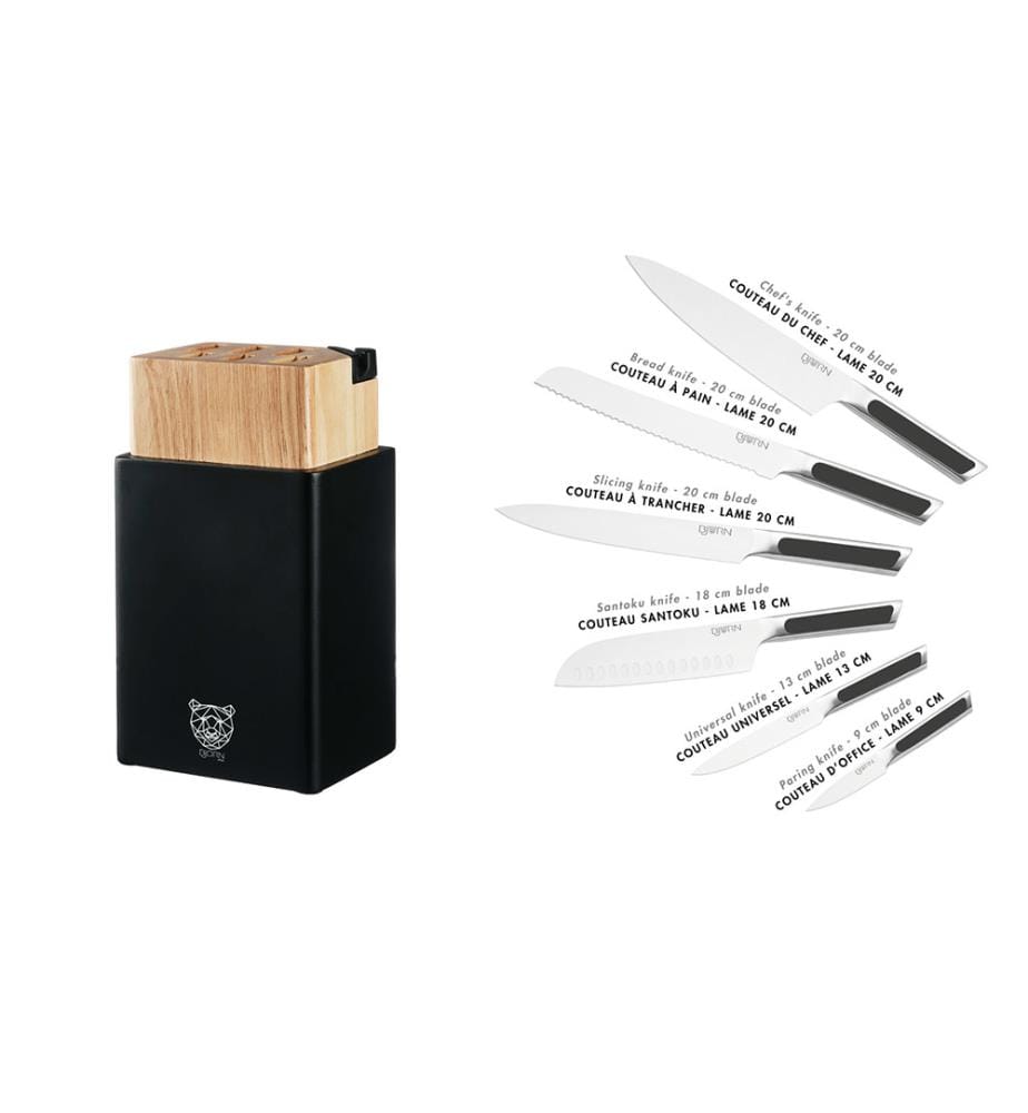 Loki Porvoo Kitchen Knife Block - 8 Pieces