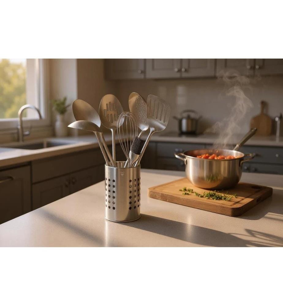 Lot de 10 ustensiles de cuisine en acier inoxydable STAL - Acier inoxydable