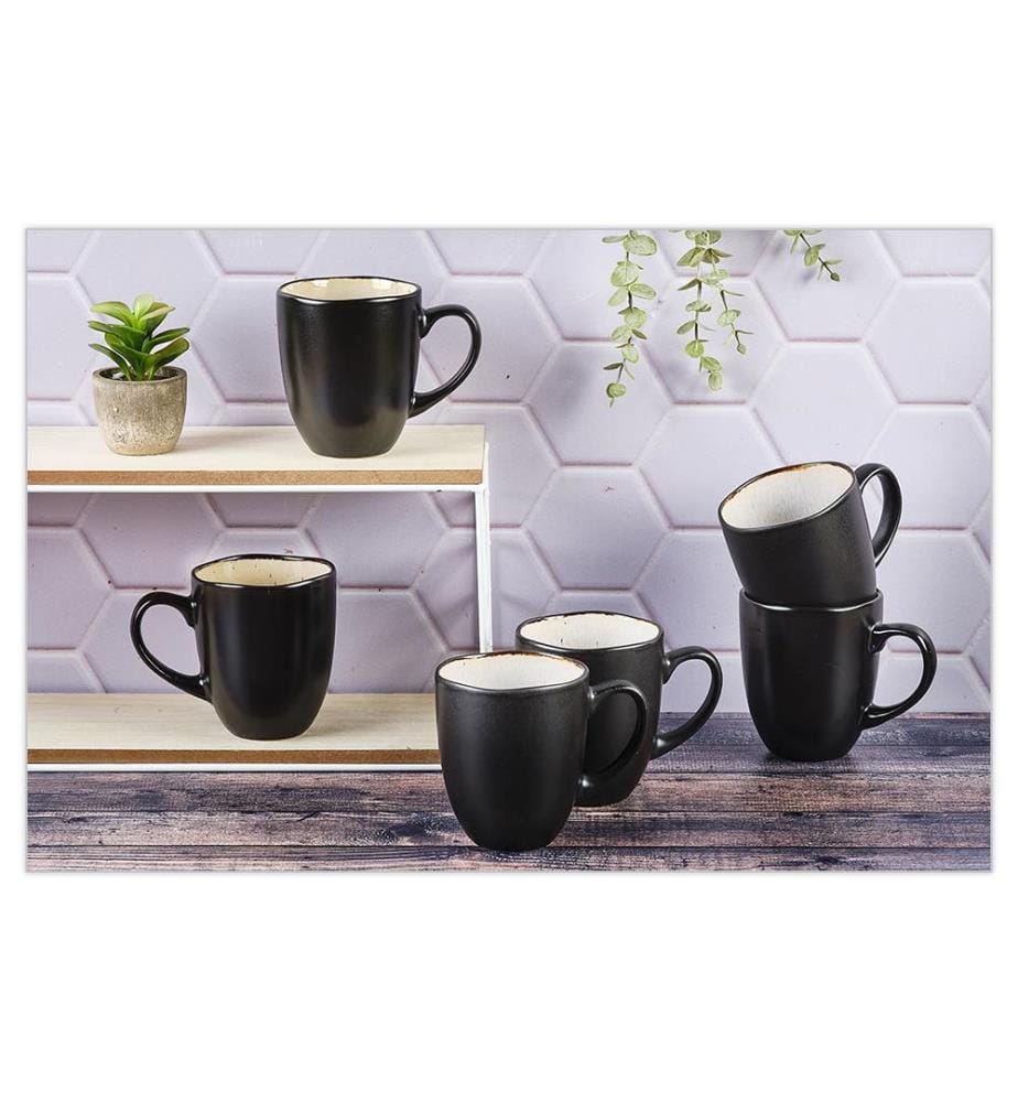 6er-Set Mugs Iris 40 Cl - Weiss Elfenbein