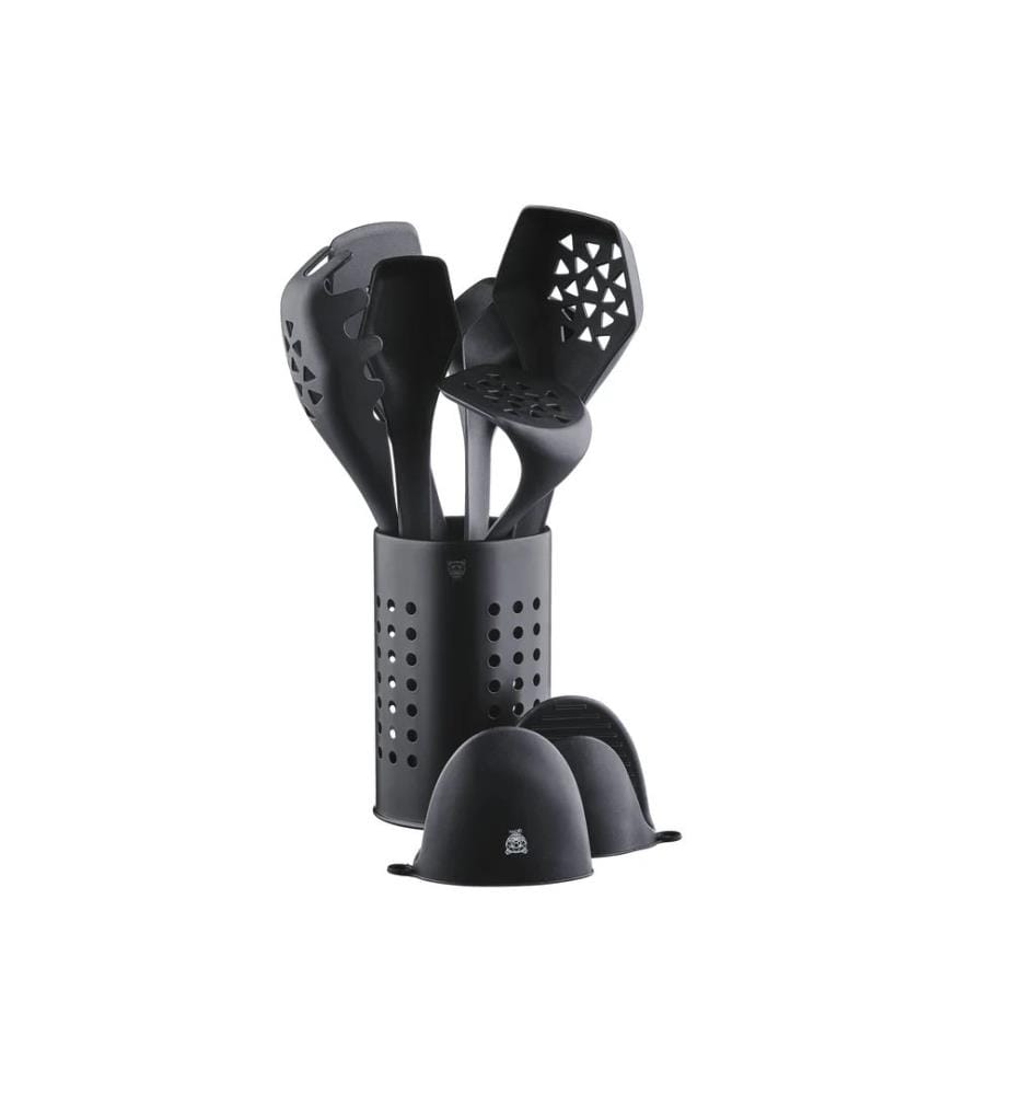 Lot de 9 ustensiles de cuisine en thermoplastique JESPER - Noir