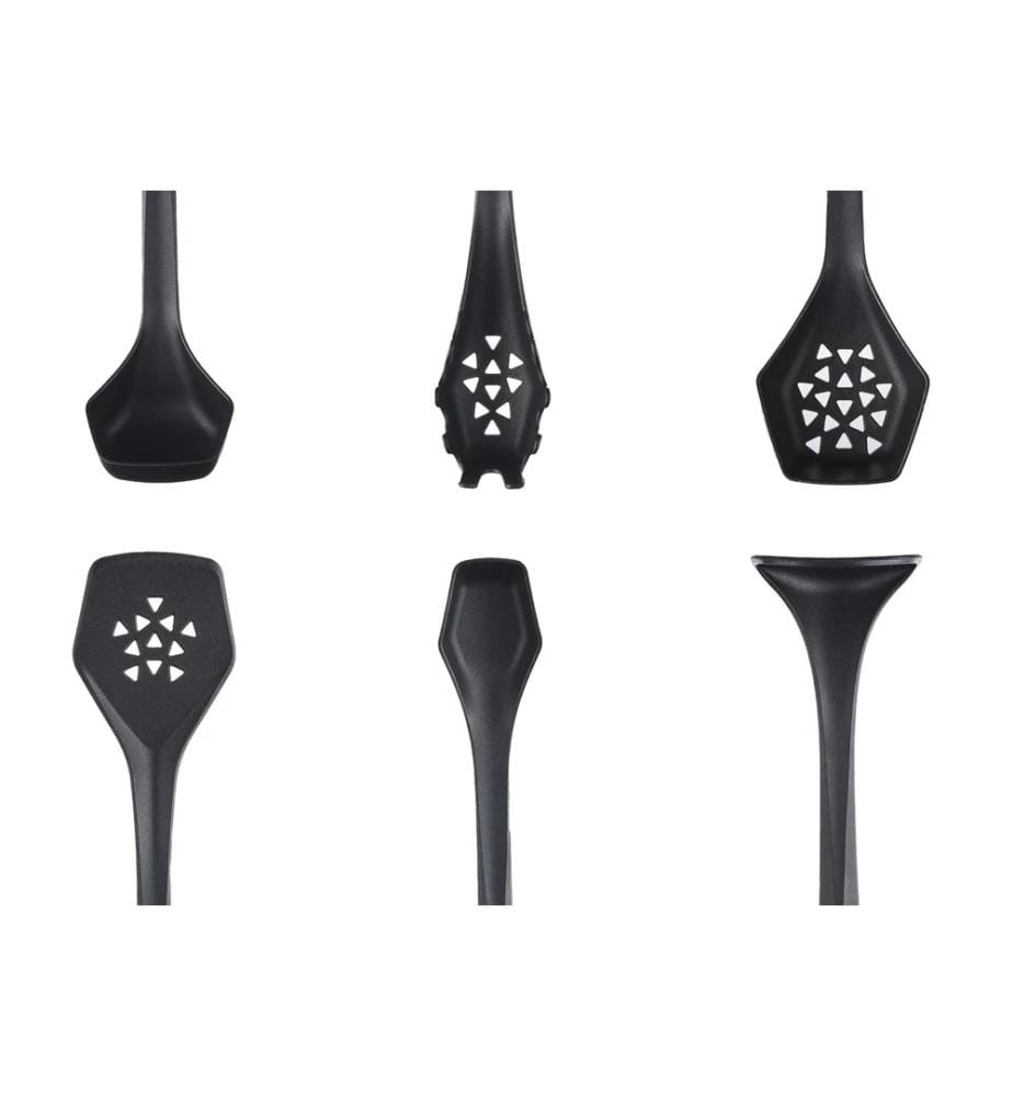 Lot de 9 ustensiles de cuisine en thermoplastique JESPER - Noir