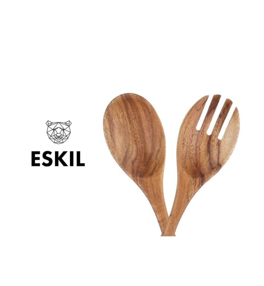 Lot de 2 couverts à salade en bois d'acacia ESKIL - Brun