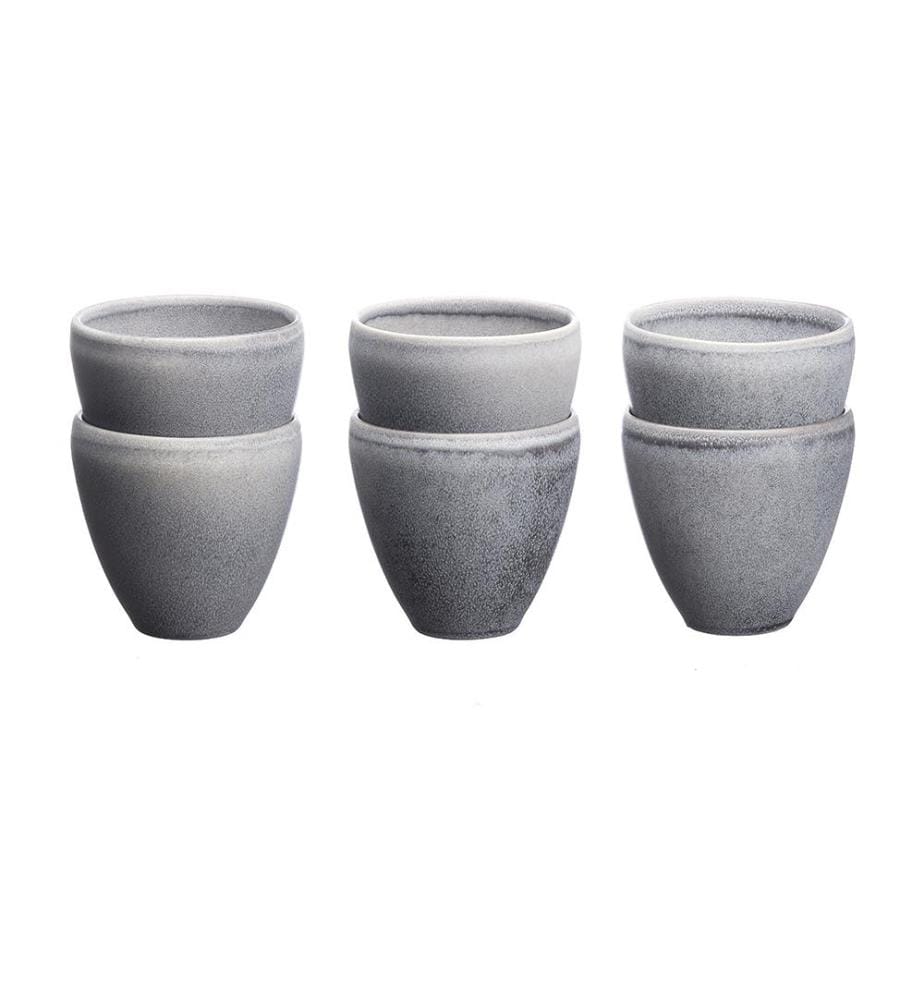 Set aus 6 Steintassen 15cl - Mondgrau