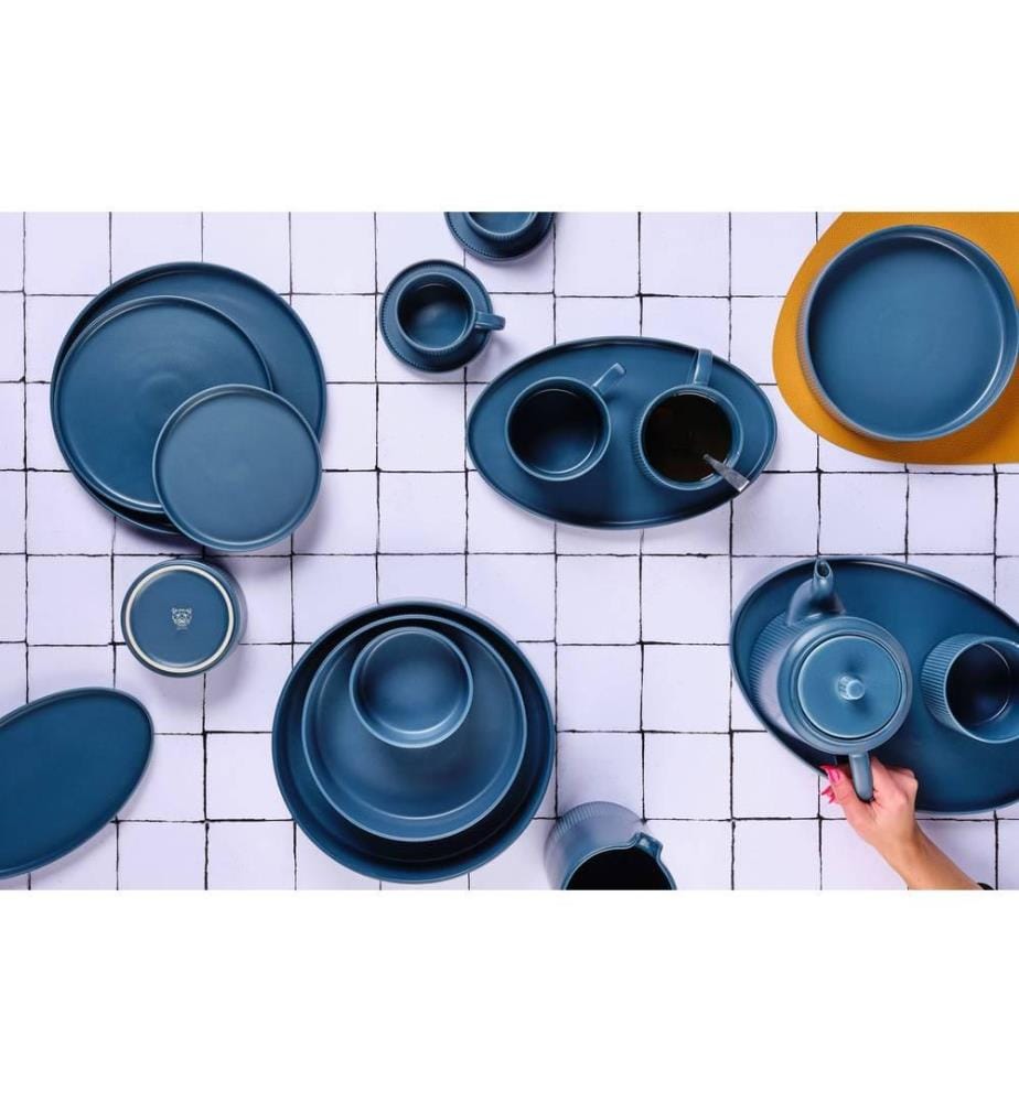 Les Essentiels Scandi dinner service - 12 pieces - Navy blue