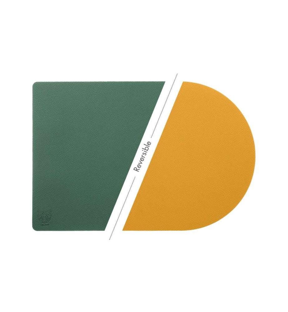 Lot de 6 Sets de table réversibles Arcus - jaune et vert