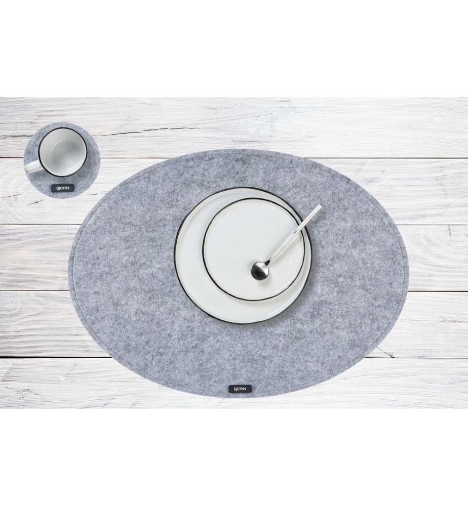 Lot de 6 Sets de table Oval - Gris