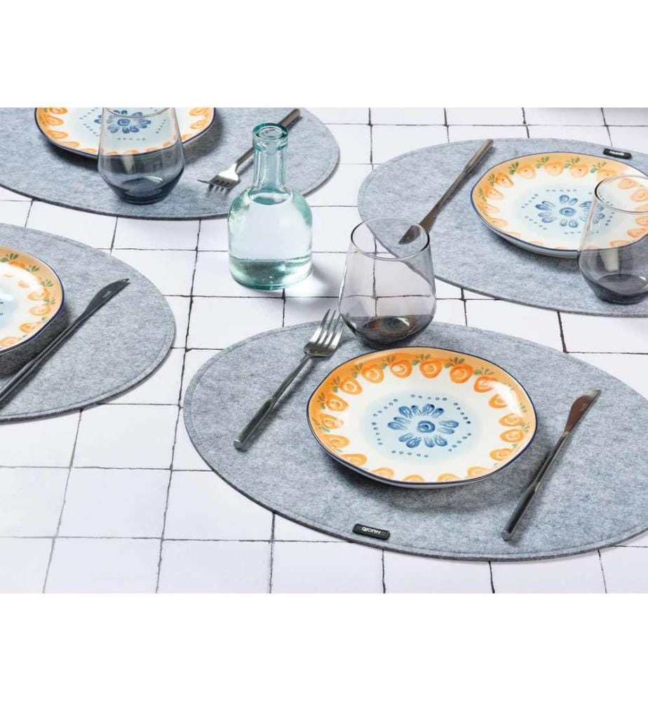 Lot de 6 Sets de table Oval - Gris