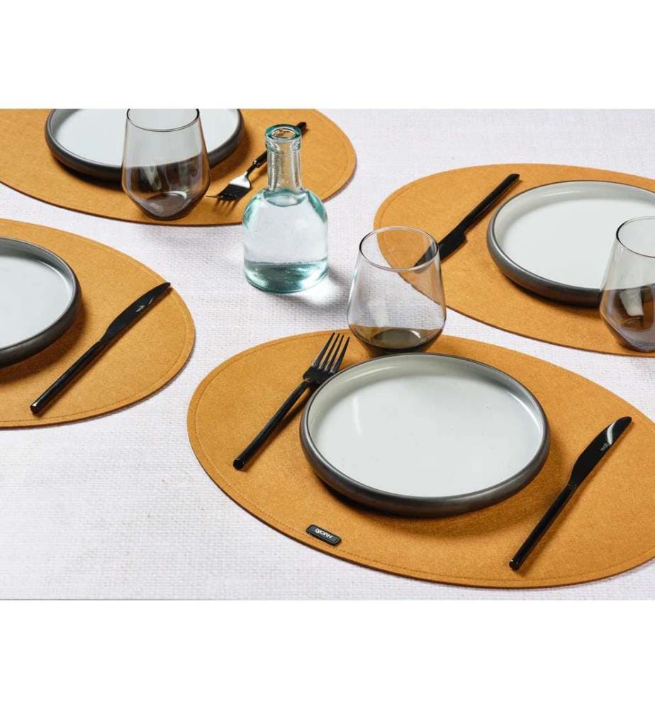 6er-Set Tischsets Oval - Camel
