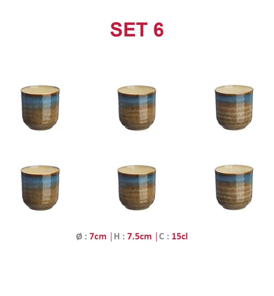 Set di 6 tazze islandesi da 15 cl - Terra E Mare