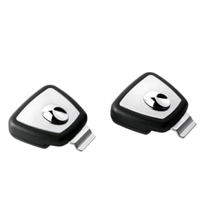 Set di 2 maniglie rimovibili - Nero e argento