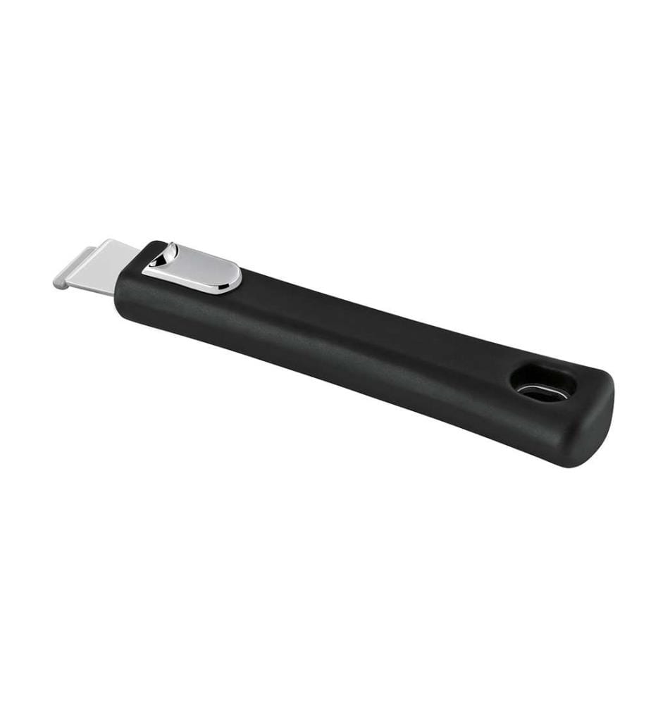 Malice - Wok da 28 cm con rivestimento in ceramica, coperchio e manico neri