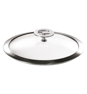 Coperchio universale da 16 cm in vetro temperato e acciaio inox