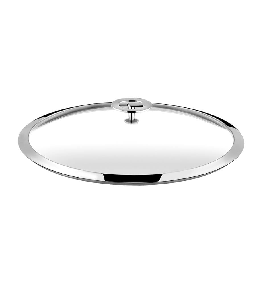 Coperchio universale da 20 cm in vetro temperato e acciaio inox