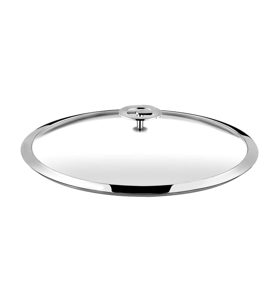 Coperchio universale da 28 cm in vetro temperato e acciaio inox
