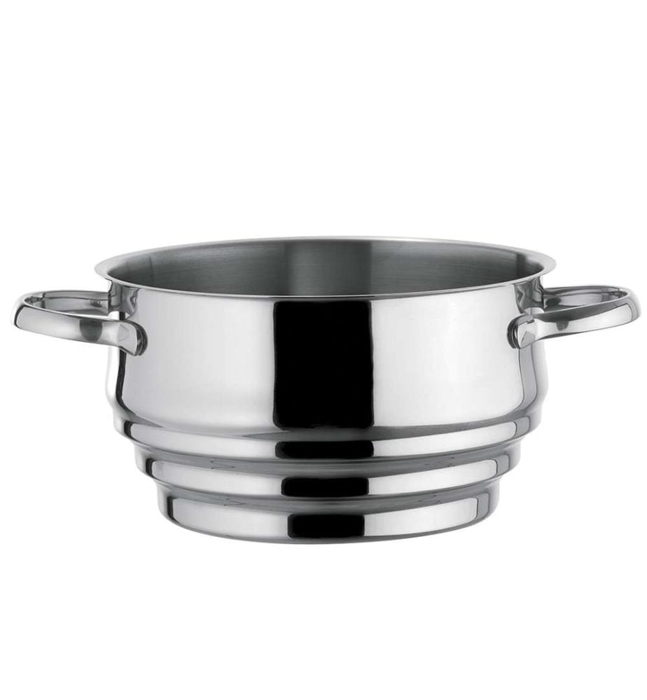 Elysée - 1 pentola in acciaio inox da 24 cm con coperchio e 1 vaporiera universale