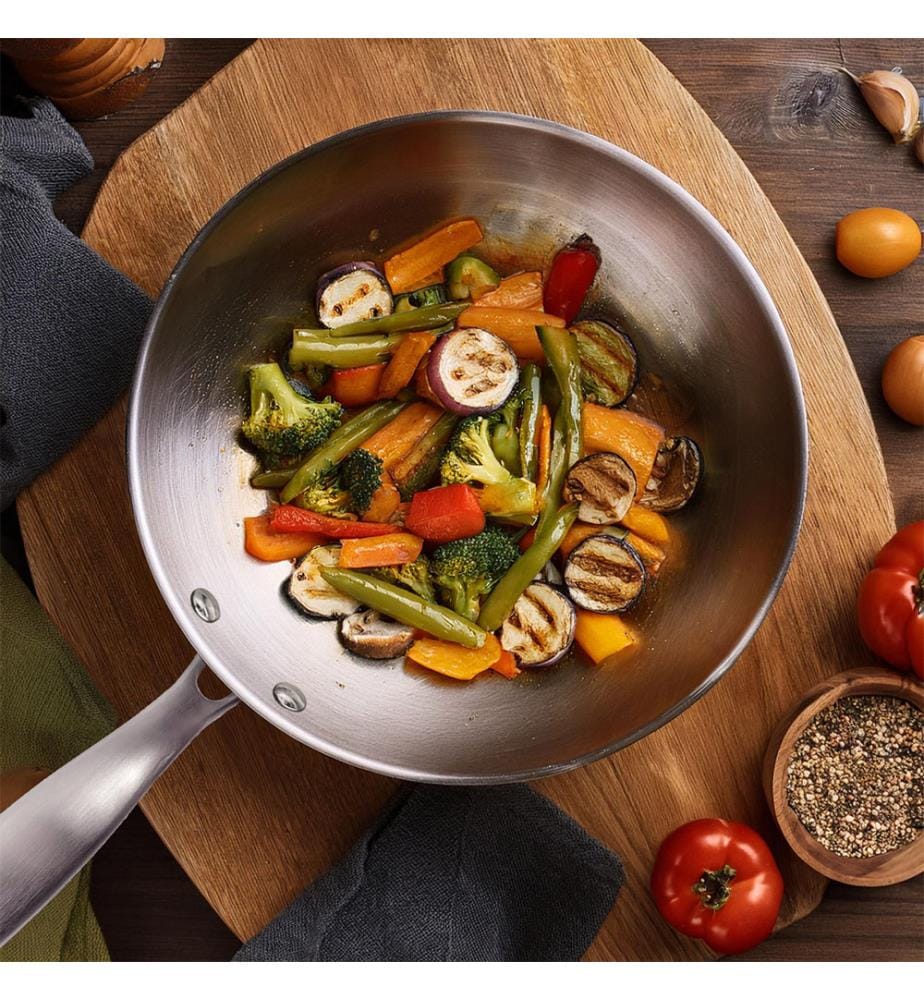 Wok inox 28cm Gourmet