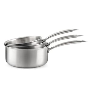 Set di 3 pentole Gourmet in acciaio inox da 16/18/20 cm