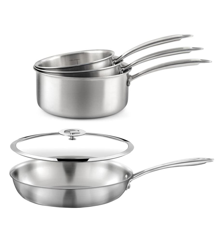 Set di 3 pentole Gourmet in acciaio inox da 16/18/20 cm