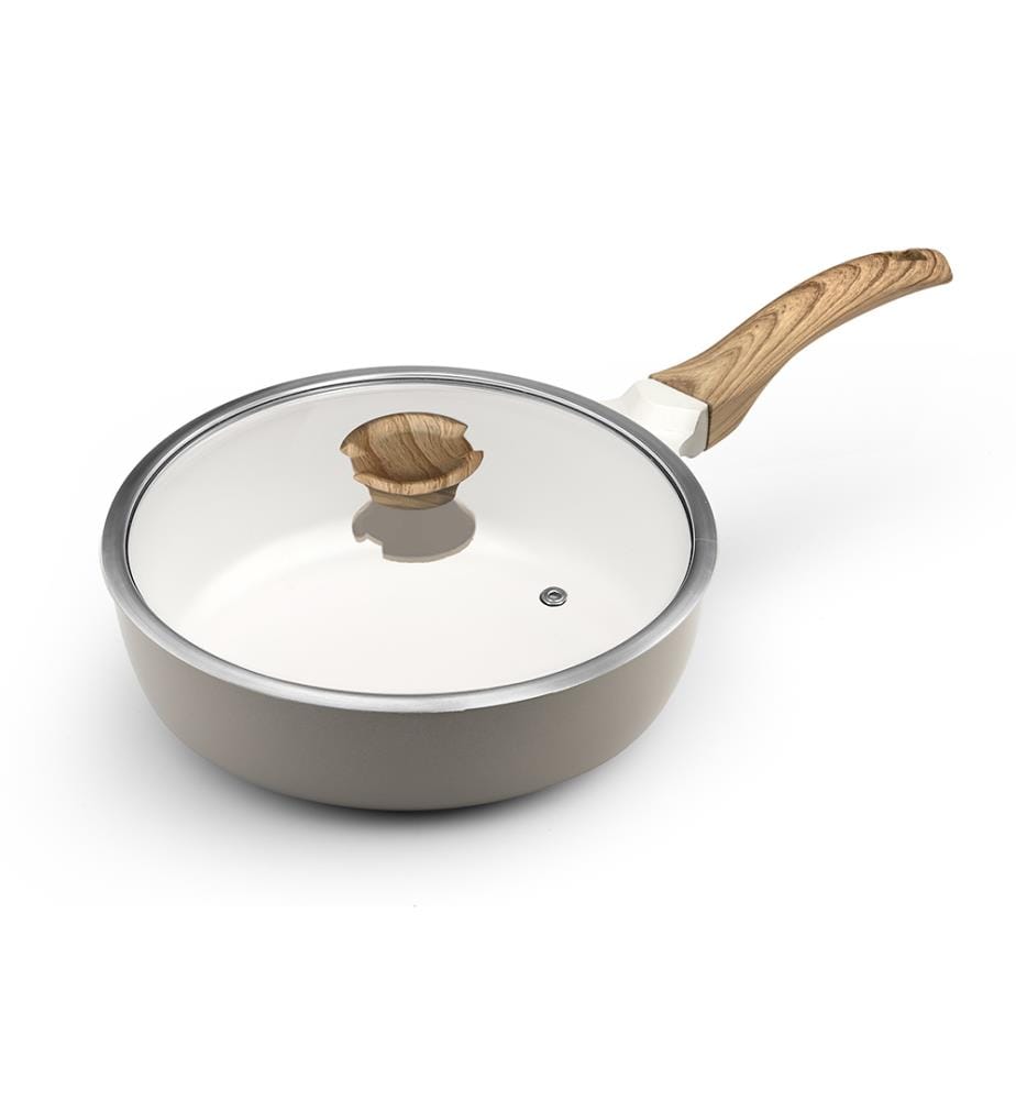 Sauteuse 24 cm con rivestimento in ceramica - Bianco