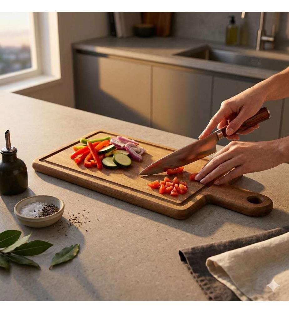 Cutting Board Felicie 37.5 x 17 x 1.5 cm - Brown